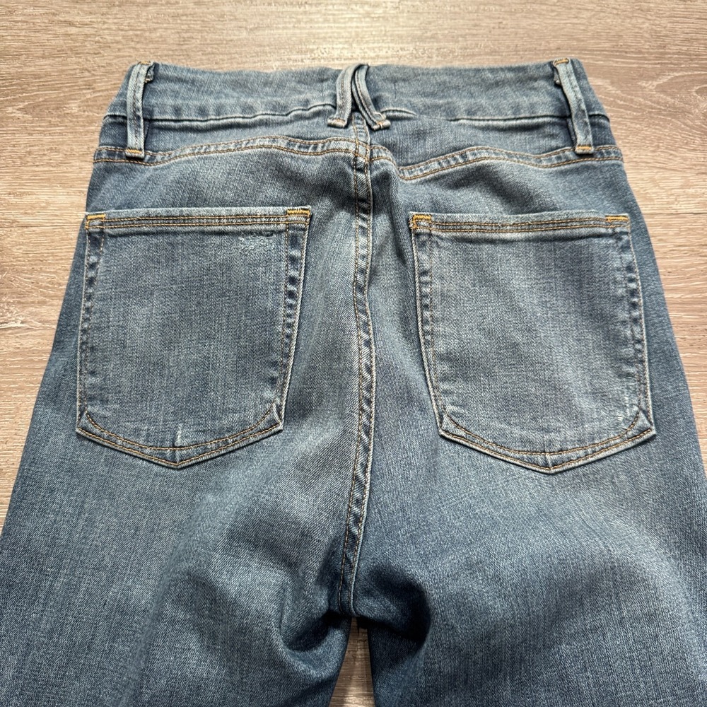 Good American Jeans Womens 0 25 Blue Denim Good Waist 24x28 Distressed Casual - Picture 6 of 12